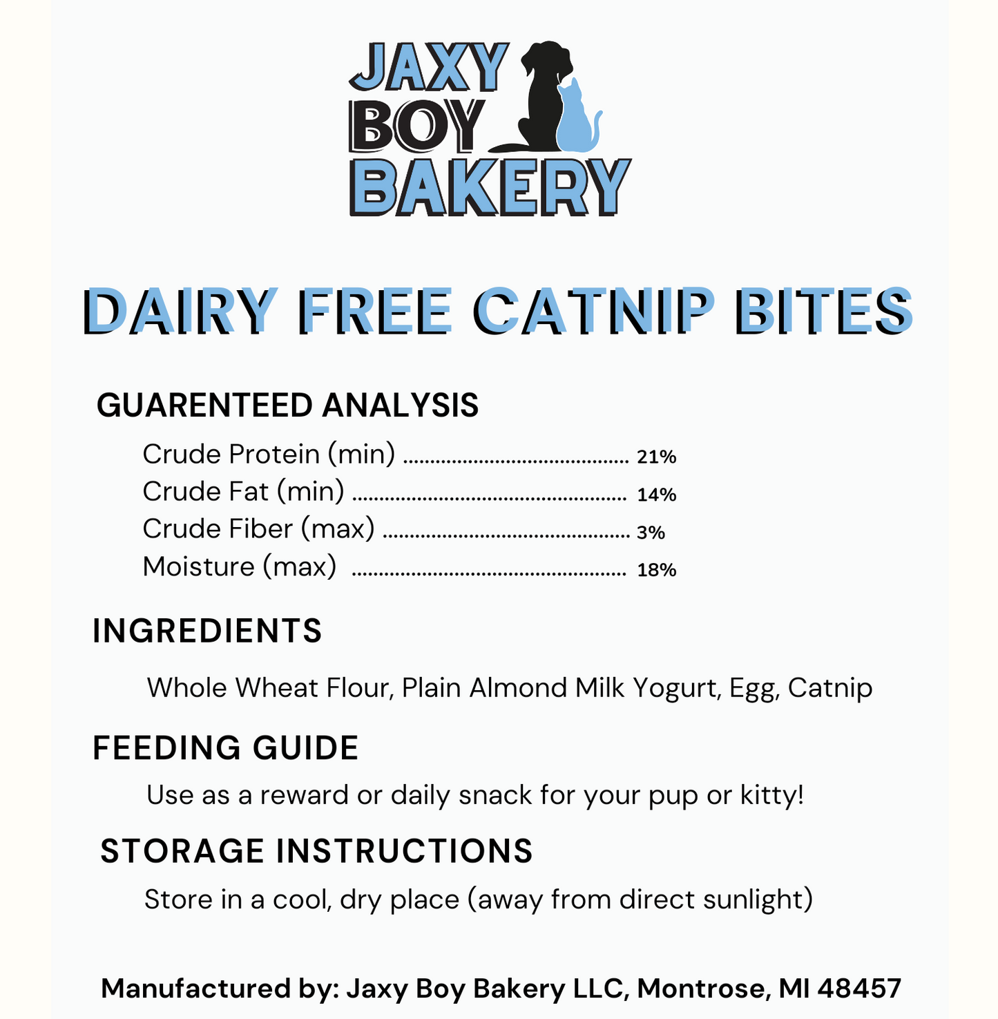 Dairy Free Catnip Bites