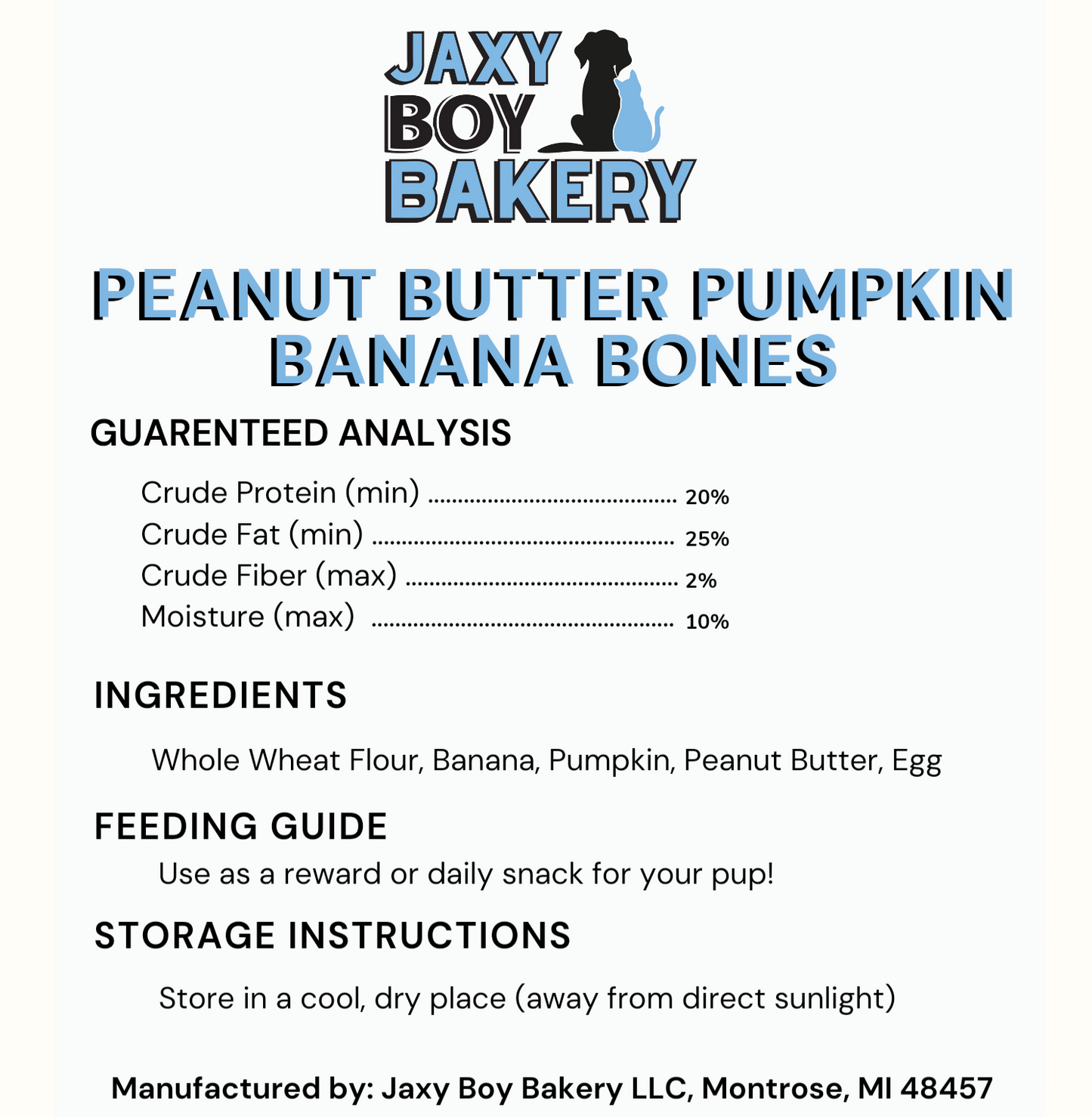 Peanut Butter Pumpkin Banana Bones