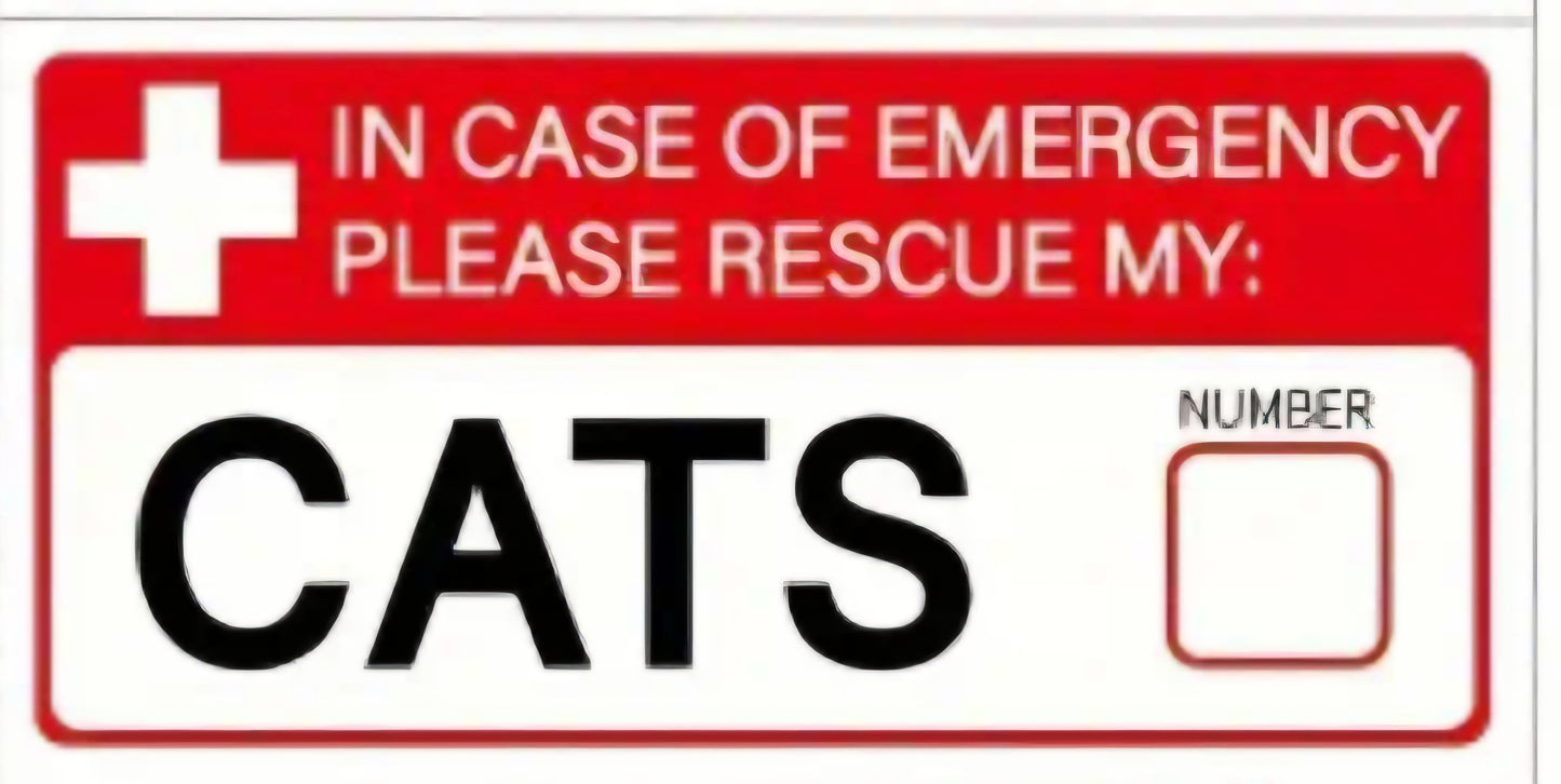 In Case of Emergency- Window Stickers