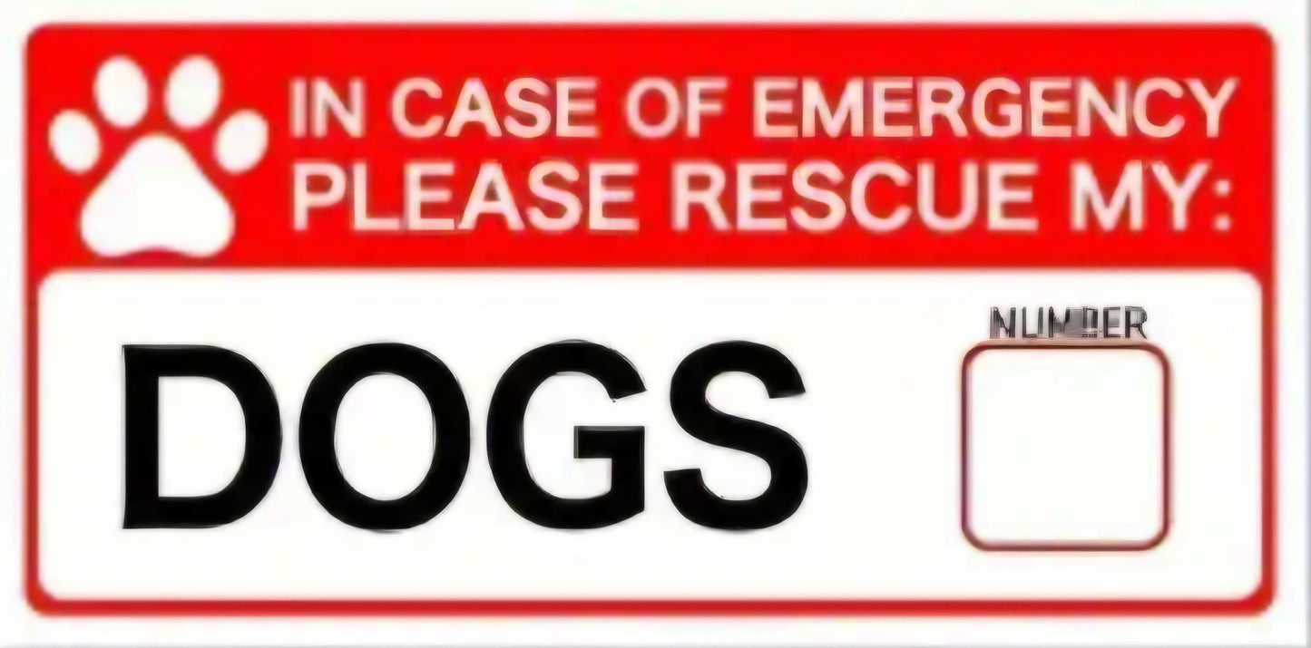 In Case of Emergency- Window Stickers