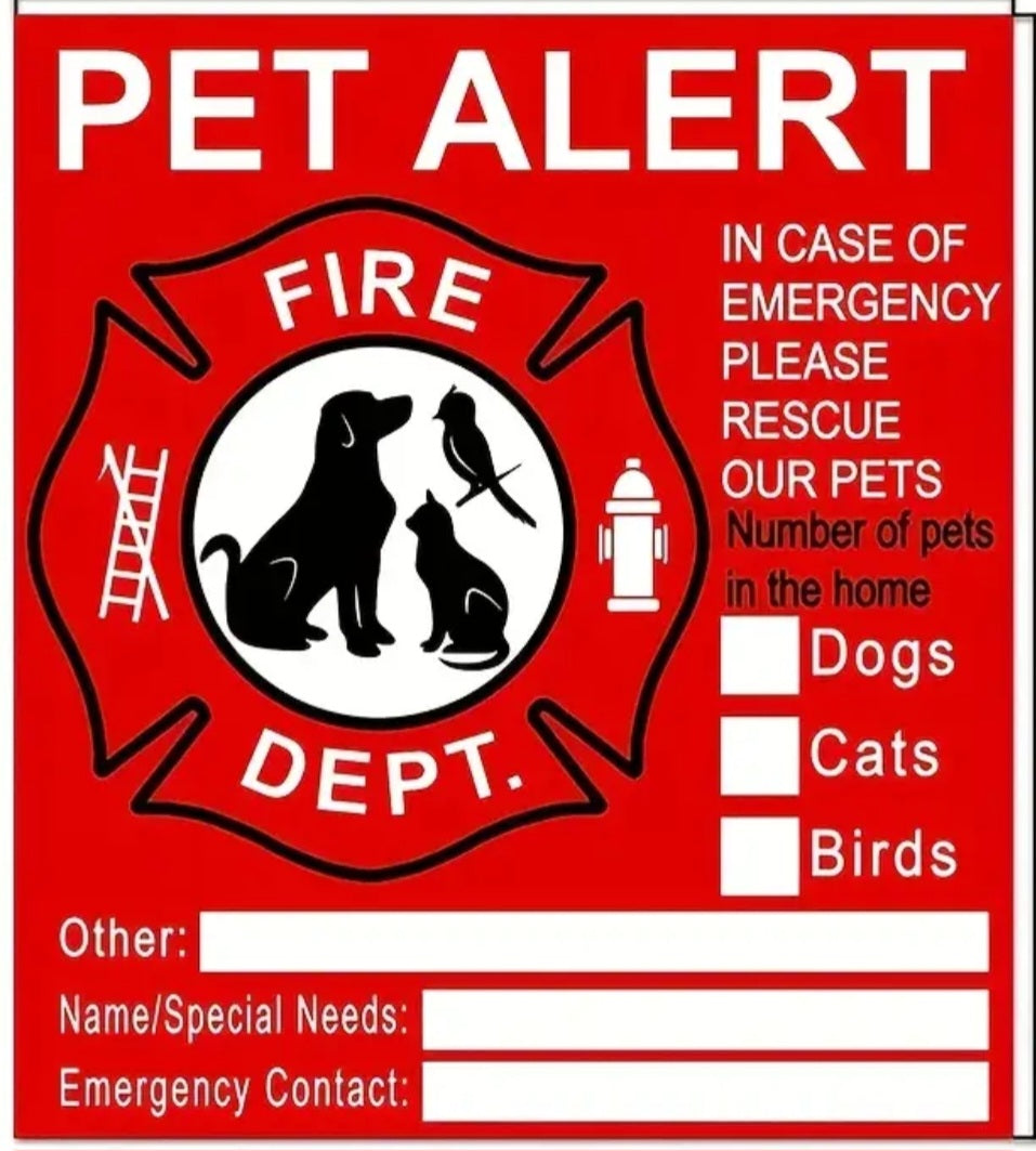 In Case of Emergency- Window Stickers
